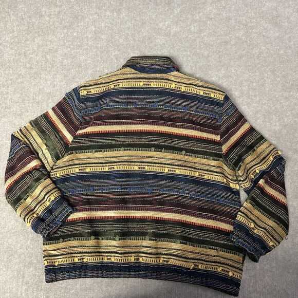 Vintage Alfred Dunner Striped Jacket 20 Western‎ Zip Boho Artsy Woven - Picture 3 of 6